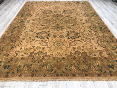 India Agra Hand Knotted Wool 9X12