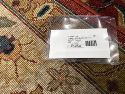 India Tabriz Hajijalili Hand Knotted Wool 10x14