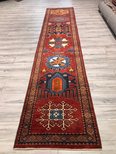 Pakistan Arena Kazak Hand Knotted Wool 3x14