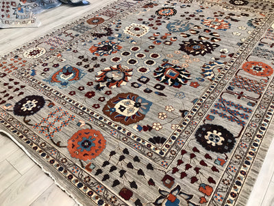 Pakistan Ziegler Hand Knotted Wool 9x12