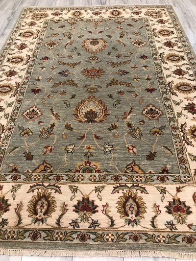 India Ziegler Hand Knotted Wool 5x8