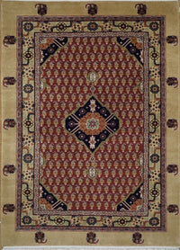 India Qum Hand Knotted Wool 4X6
