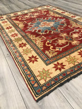 Pakistan Kazak Hand Knotted Wool 4x5