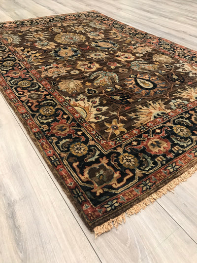 India Mahal Hand Knotted Wool 4x6