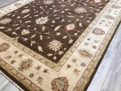 India Ziegler Hand Knotted Wool 10x14