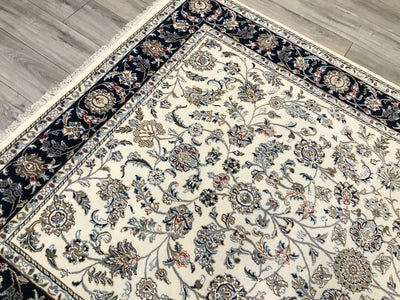 India Nain Hand Knotted Wool & Silk 6x9