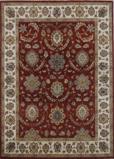 India Ziegler Hand Knotted Wool 8x10