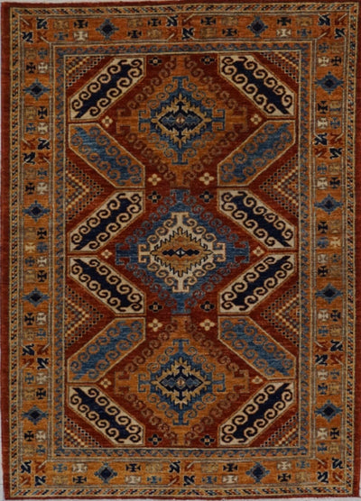 Pakistan Kazak Hand Knotted Wool 4x6