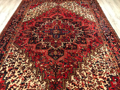 Persian Antique Heriz Hand Knotted Wool 8x11