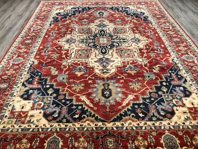 Pakistan Ziegler Heriz Hand Knotted Wool 9x12