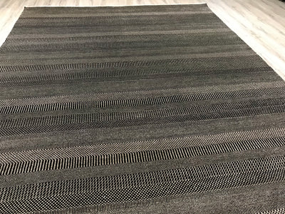 India Modern G Hand Knotted Wool 9x12