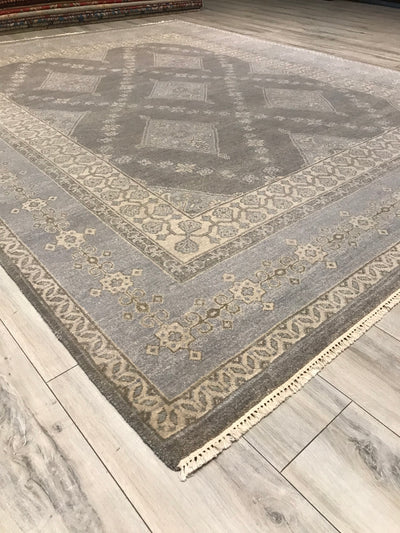 India Ottoman Hand Knotted Wool 8x10