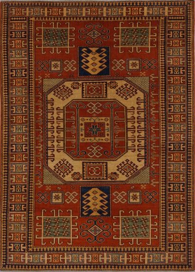 Pakistan Kazak Shirwan Hand Knotted Wool 5x7