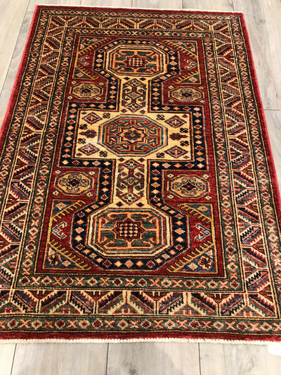 Pakistan Kazak Shirwan Hand Knotted Wool 3x4