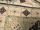 India Tabriz Hand Knotted Wool & silk 3x18