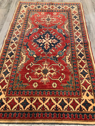 Pakistan kazak Hand Knotted Wool 4x7