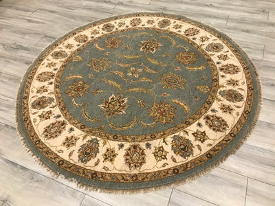 India Ziegler Hand Knotted Wool 6x6