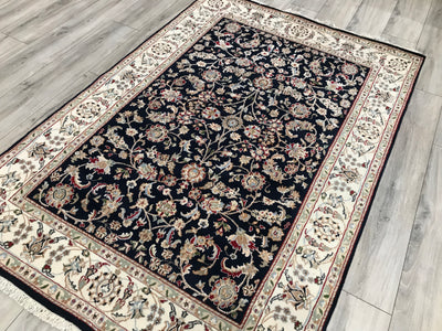 India Nain Hand Knotted Wool & silk 5x7