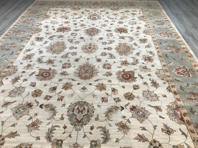 India Ziegler Hand Knotted Wool 10x14