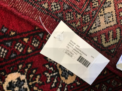 Pakistan Bokhara Hand Knotted wool 3x4