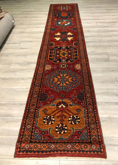 Pakistan Arena Kazak Hand Knotted Wool 3x14