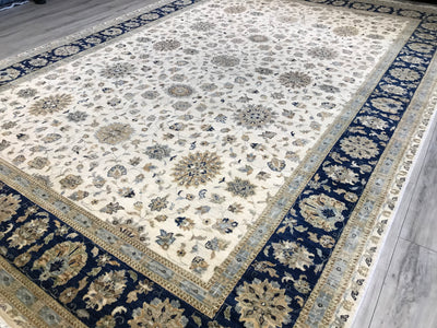 India Ziegler Hand Knotted Wool 10x14