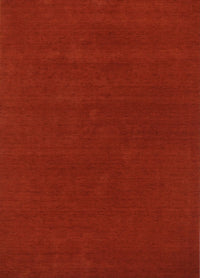 India Plain Hand Loom Red Wool 6x9