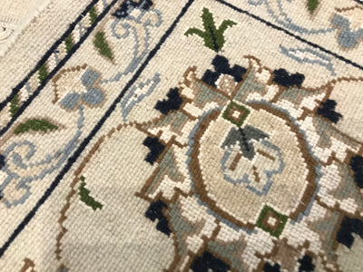 India Nain 6x9 Hand Knotted Wool & Silk 6x9