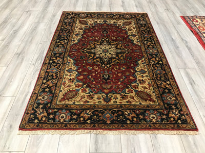India Tabriz Hand Knotted Wool 4x6