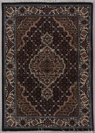 India Tabriz Mahi Hand Knotted Wool & Silk 2x3
