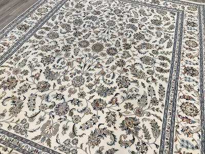 India Nain Hand Knotted Wool & Silk 8x10