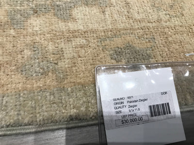 Pakistan Ziegler Hand Knotted Wool 9x12