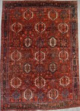 Persian Old Garechi Heriz Hand Knotted Wool 10x12