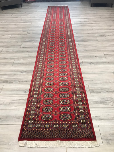 Pakistan Bokhara Hand Knotted Wool 3x16