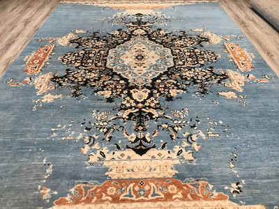 Pakistan Tabriz Hand Knotted Wool 9x12