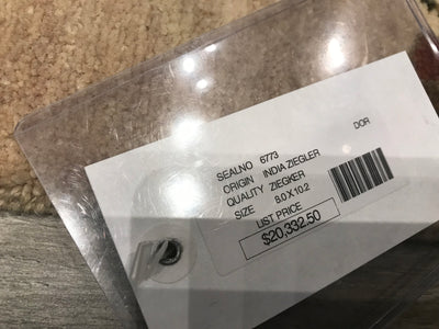 India Jaipur Hand Knotted Wool & Silk 8x10