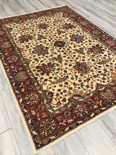 Pakistan Chobi Chobrang Hand Knotted Wool 5x7