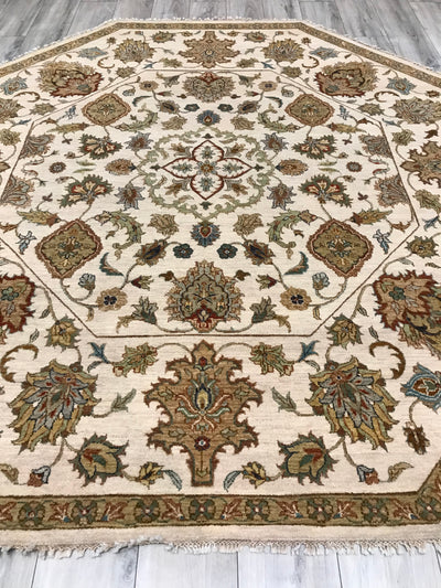 India Ziegler Hand Knotted Wool 8x8