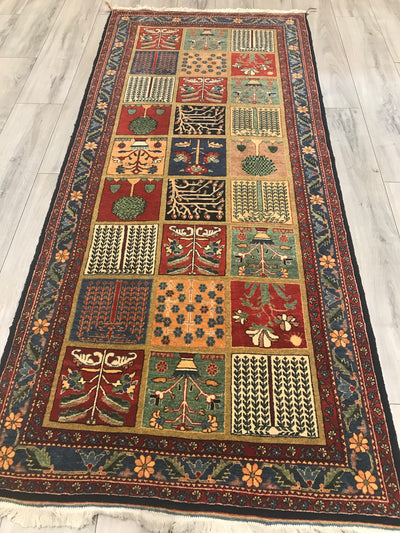 Persian Old Baktiari Hand Knotted Wool 3x8