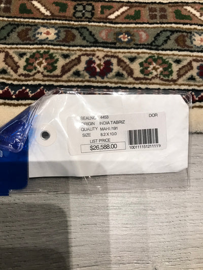 India Tabriz Mahi Hand Knotted Wool & Silk 8x10