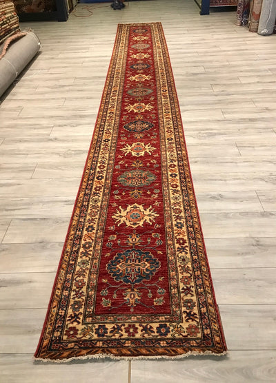 Pakistan Kazak Shirwan Hand Knotted Wool 3x20