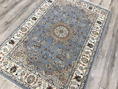 India Nain Hand Knotted Wool & Silk 4x6