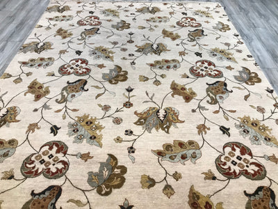 India Jaipur Hand Knotted Wool & Silk 8x10