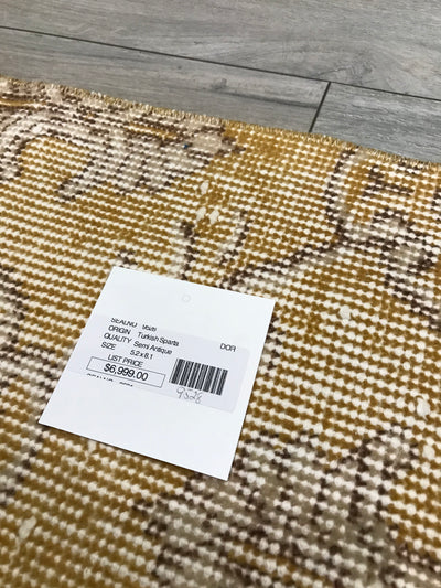 Turkish Sparta Semi Antique Hand Knotted Wool 5x8