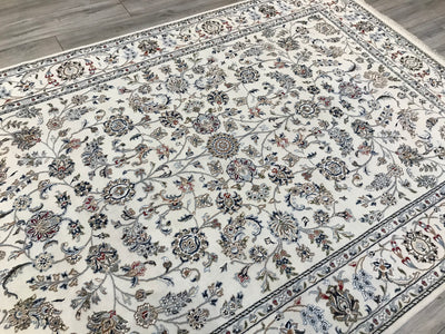 India Nain 6x9 Hand Knotted Wool & Silk 6x9