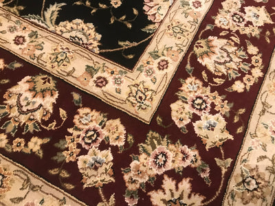 China Tabriz Hand Knotted Wool & Silk 9X12