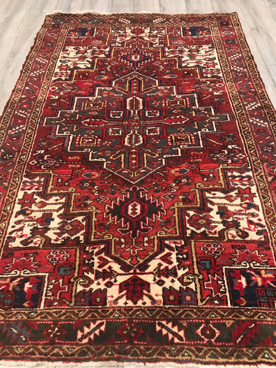Persian old Heriz Hand Knotted Wool 5x8