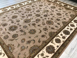 India Jaipur Hand Knotted Wool & Silk 9x12