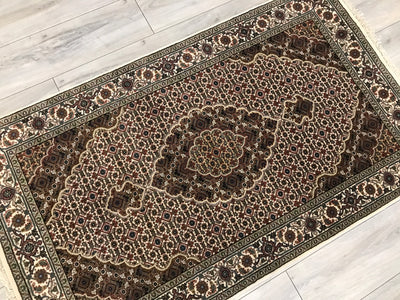 India Tabriz Mahi Hand Knotted Wool & Silk 3x5