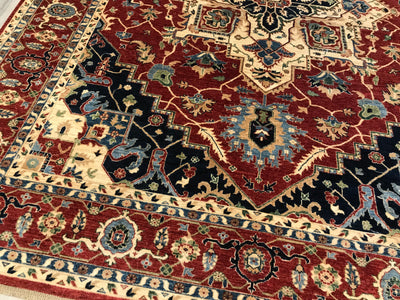 Pakistan Ziegler Heriz Hand Knotted Wool 9x12